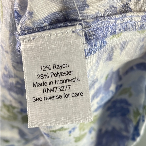 LC Lauren Conrad Floral Striped Blouse Size XS - Picture 10 of 10